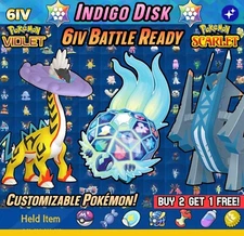 Pokemon Scarlet & Violet ⭐️ INDIGO DISK ⭐️ NEW Pokémon 💎 Shiny 6IV Battle Ready