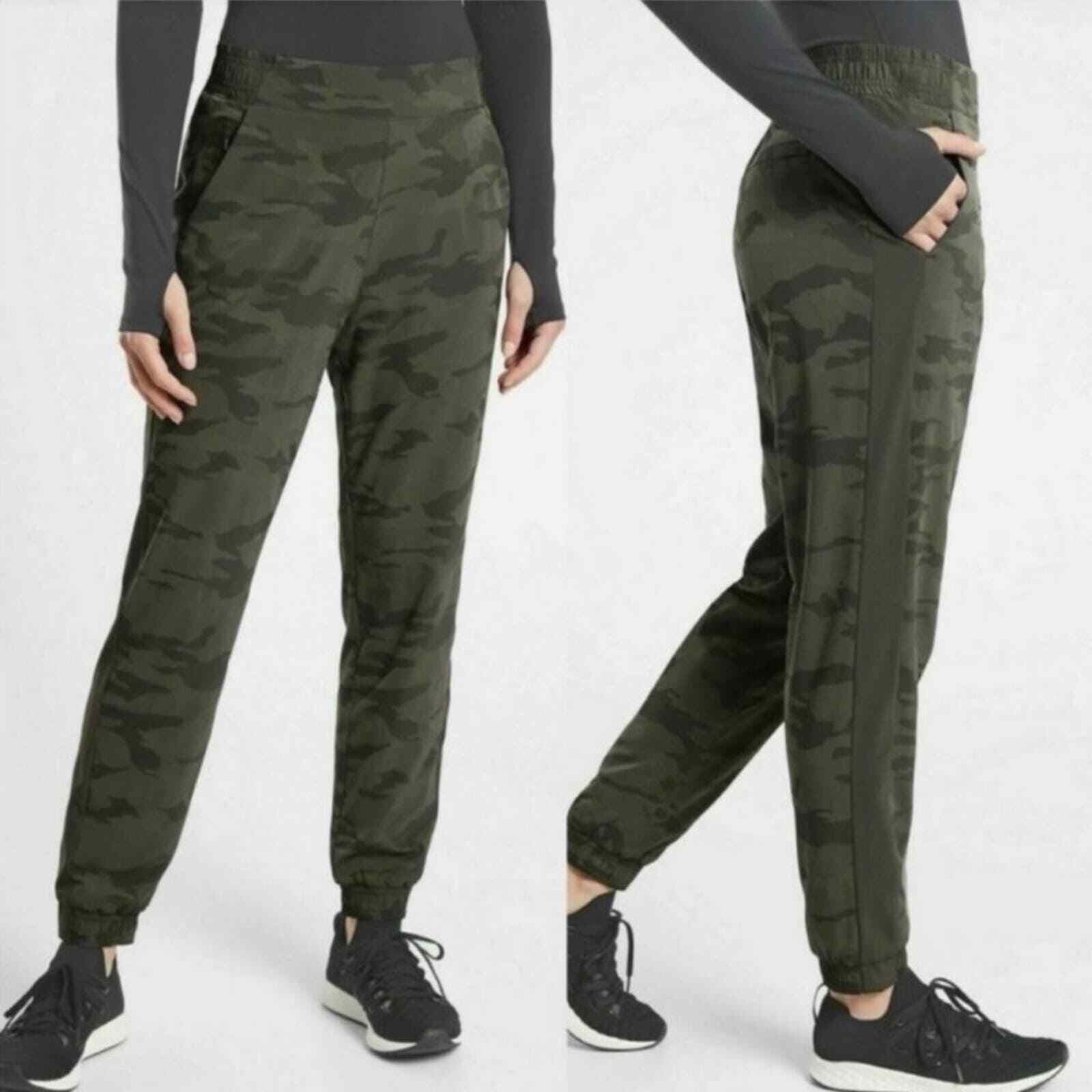 Athleta brooklyn textured lined camo jogger size 8 P Gem