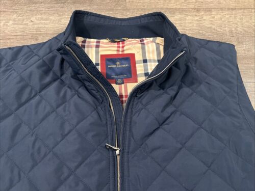 Brooks Brothers Vest Mens Size 2XL Quilted Full Zip Navy - NWOT - Picture 2 of 10