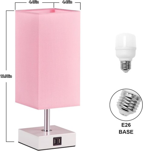 Ambimall Touch Control Table Lamp with 2 USB Charging Ports, 3 Way Touch Lamps B - Picture 2 of 6