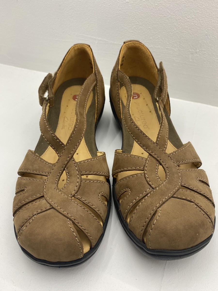 Clarks Sandals Sandalias Clarks 219 Women's Clarks Unstructured Brown  Sandals Size 8W