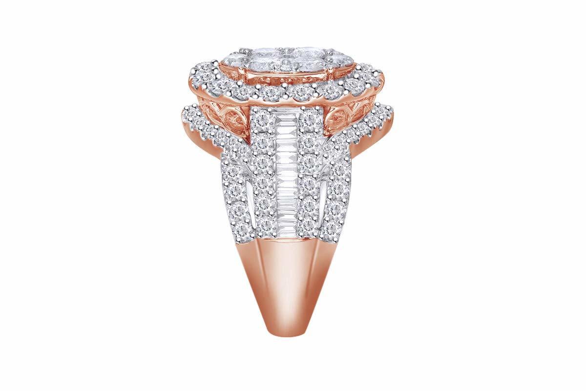 3ct I-J I2-I3 Natural Diamond 10K Rose Gold Ring | eBay