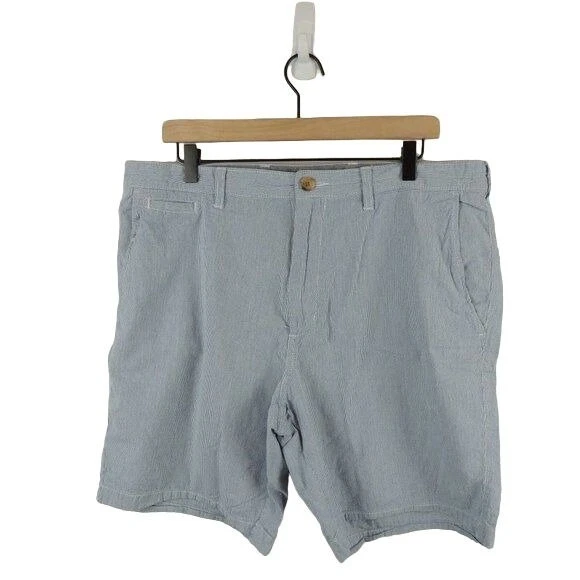 Men's Nordstrom Blue and White Striped Chino Shorts Size 38