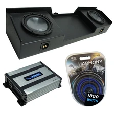 99-06 Chevy Silverado Ext Truck Harmony R124 Dual 12" Rhino Sub Box & HA-A400.1
