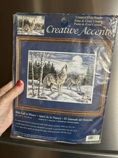 VTG Creative Accents 7938 Wild Call In Winter Counted Cross Stitch Kit 14” X 10”