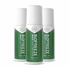 Biofreeze Roll-On Pain-Relieving Gel 3 FL OZ, Green Pack Of 3 Topical Pain Rel