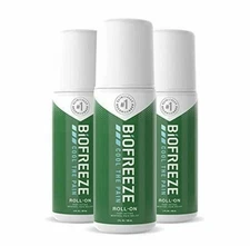 Biofreeze Roll-On Pain-Relieving Gel 3 FL OZ, Green (Pack Of 3) Topical Pain Rel
