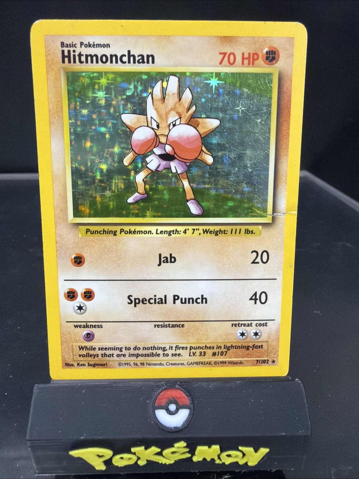✨ Pokémon TCG – Hitmonchan – Base Set – 1999 – Holo Rare