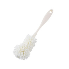 1Pc Long Handle 360 Rotating Cup Brush Baby Bottles Nipples Soft White Silicone