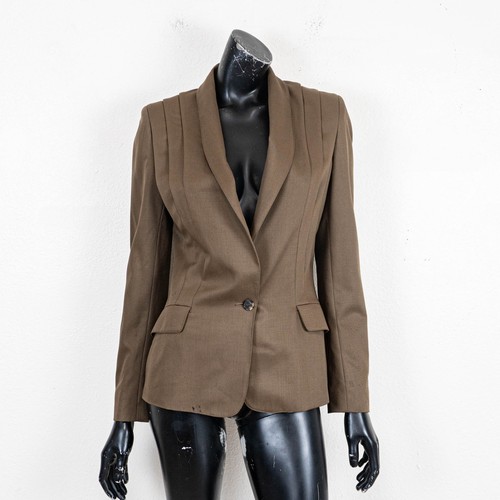Claude Montana, Vintage Claude Montana Paris Women's pleated blazer in brown sz 36