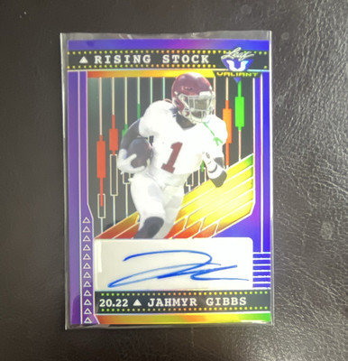 Leaf 2022 Valiant Rising Stock Jahmyr Gibbs Auto RS-JG1 /15 Alabama