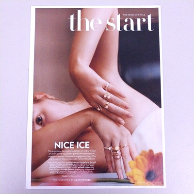2021 De Beers Diamond Engagement Rings Print Ad - Original Magazine Page
