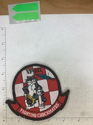 VINTAGE US NAVY F-14 VF-211 FLYING CHECKMATES SQUADRON PATCH