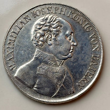 Bavaria 1 Thaler 1824 Convention Thaler Maximilian I Joseph 1805-1825 AKS #49 RARE