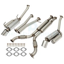 Fits Nissan For 350z Z3 Dual 4.5 Tip Stainless Hi-power Catback Exhaust System