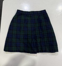vintage 1970s/1980s tartan plaid mini skirt high waisted sz XS 24 waist preppy