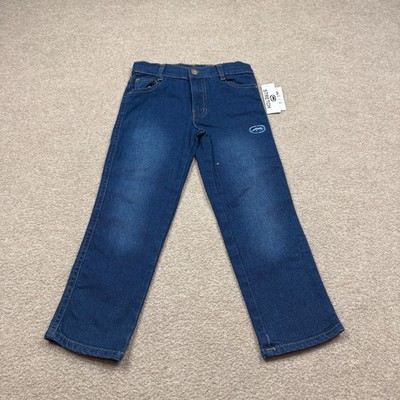 Ecko Unltd Toddler Pants Size 5T Blue Slim Jeans Stretch Rhino Embroidered Denim