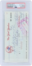 Ron Guidry New York Yankees Signed Check from August 24, 1976 - PSA 84845799