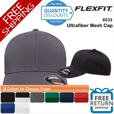Flexfit Ultrafiber Mesh Blend Cap Hat six-panel, mid-profile 2 Sizes 6533