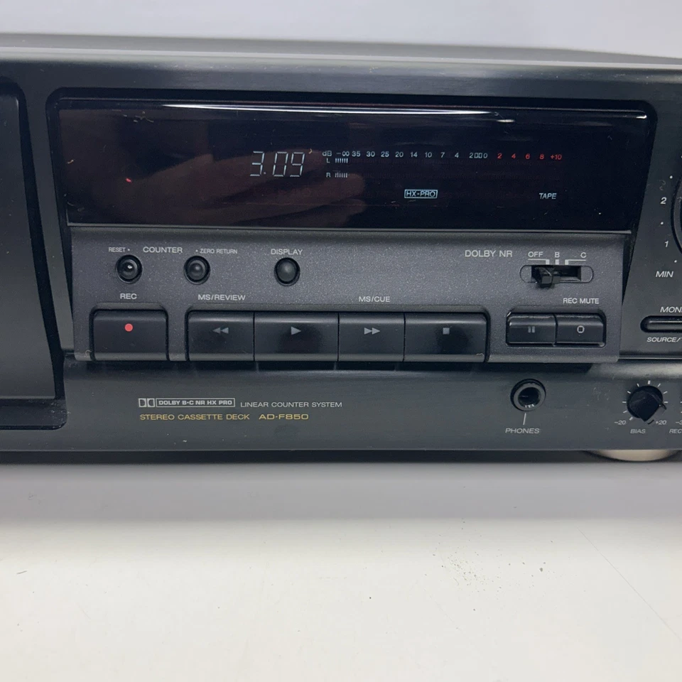 AIWA AD-F850 3 cabezales Cassette Deck, Dolby B/C HX PRO.  PROBADO* Foto 3 de 4