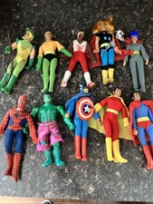 VINTAGE MEGO ACTION FIGURES LOT OF 10-1974 MARVEL AND DC FIGURES THOR ETC