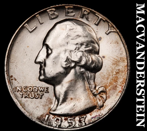 1957-D Silver Washington Quarter - Choice Gem Brilliant Unc  Lustrous  #i6469