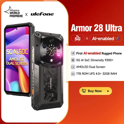 Armor 28 Ultra 5G AI Rugged Phone 1TB ROM+32GB RAM Android Smartphone AMOLED 6.6