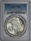 1922 Peace Silver $1 Dollar PCGS MS 63