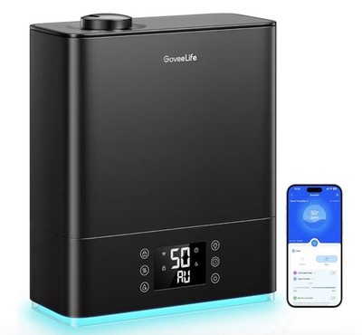 GoveeLife Smart Humidifier 2 H7145 6L Cool Mist Top-Fill Wi-Fi Alexa Black