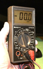Tested Sunpro Actron Digital Multimeter Tach Dwell Volts Amp Testing Tool Cp7678
