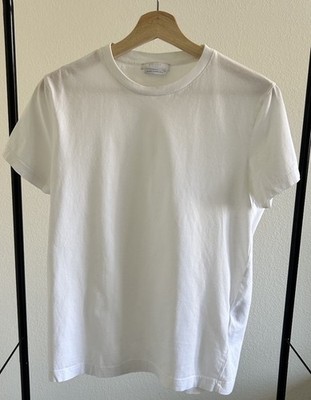 Prada White T Shirt Men s Small Made In Romania Minimal Luxury Tee