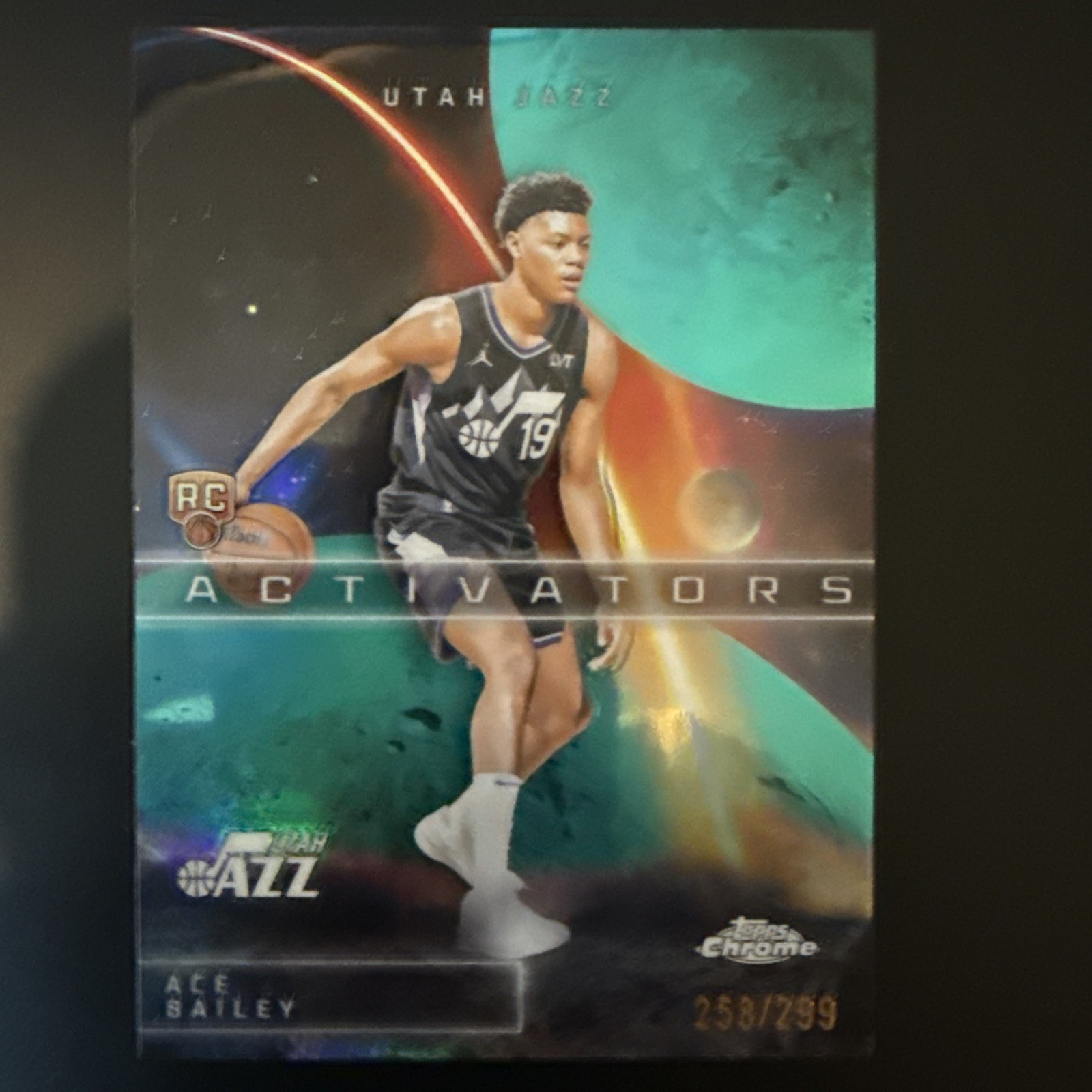 2025-26 Topps Chrome AC-15 Ace Bailey RC Activators Teal /299 - Utah Jazz