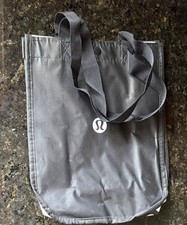 Lululemon Small Black And White Logo Reusable Shopping Bag New