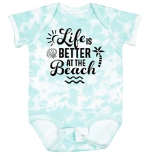 Inktastic Life Is Better At The Beach With Sunshine Seashell And Baby Bodysuit