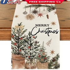 Durable Polyester Table Runner 13x72 Dining Kitchen Holiday Party Decor New