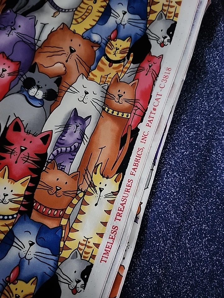 Хлопчатобумажная ткань для кошек котят кошек Timeless Treasures C3818 в ярдах - Изображение 2 из 4