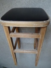Stool - Kitchen / Utility / Bar Stool - Vintage 1960s - 70cm Tall - Wooden