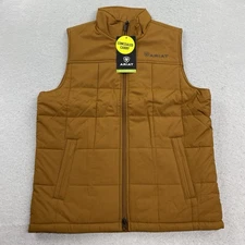 Ariat Jacket Mens Small Brown Crius Vest Conceal Carry Chestnut Western Cowboy