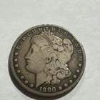1880 p morgan silver dollar in vg