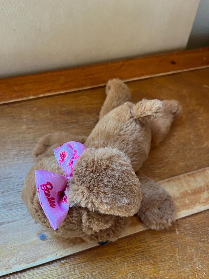Pelúcia pequena levemente usada marrom castanha Barbie filhote de cachorro bicho de pelúcia – 8 - Imagem 2 de 4