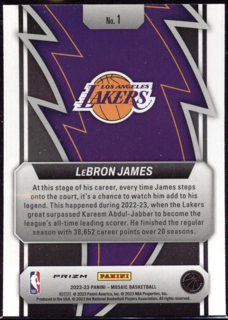 その他 2016-17 prizm mosaic Lebron James red 2022-23 PANINI MOSAIC LEBRON JAMES THUNDER ROAD GREEN MOSAIC