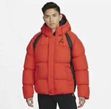 Men's Nike Jordan Essentials Puffer Coat Bred Red Black DA9806-673 SZ: L
