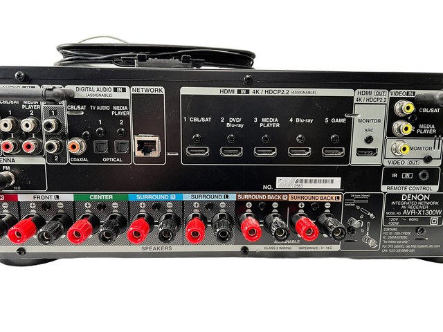 Denon AVR-X1300W 7x 145W Full 4K Ultra HD Network Receiver with Wi