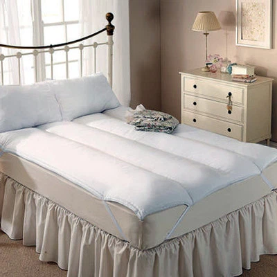 LANCASHIRE TEXTILES Luxury Premium Quality 2" Thick Hollowfibre Mattress Reviver Topper Enhancer