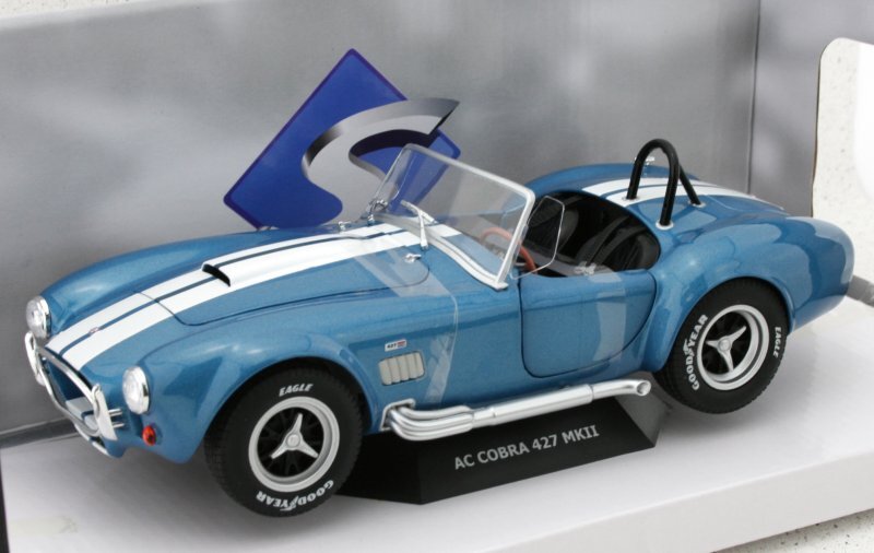 SOLIDO AC COBRA 427 MK.2メタリックブルー 1/18 SHELBY COBRA 427 S/C - METALLIC BLUE - 1965 - Solido
