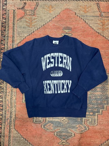 Vintage 80s 90s Lee Unisex Blue Western AOII Kentucky Sweatshirt Size X-Large