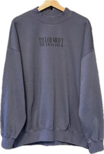 New 2023-24 Taylor Swift The Eras World Tour Cities Blue Crewneck Sweater- Small