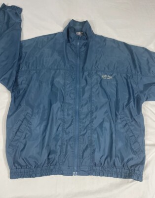 Ron Jon Surf Shop Mens Green Windbreaker Nylon Light Jacket Size