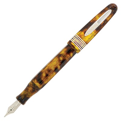 Stipula Limited Edition Facetted Fountain Pen Wild Honey 14K Gold Medium Nib