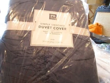Pottery Barn Teen Simply Smocked twin XL twin duvet indigo  New